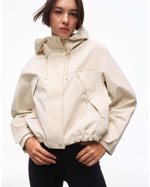 Bershka Technical Jacket With Water-resistant & Winter-resistant Hood - Natural