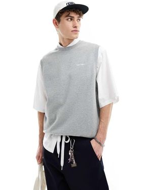 Carhartt Felpa Smanicata Grigia Con Logo - Grigio