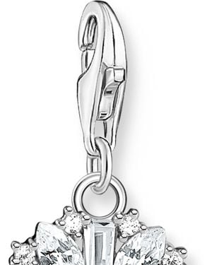 Thomas Sabo Pendentif charm en argent jolie marguerite avec pierres argent, blanc, jaune