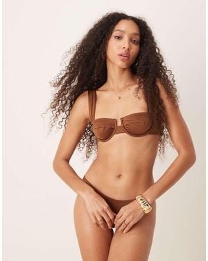 Free Society Underwire Bikini Top - Brown