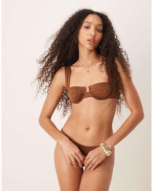 Free Society Underwire Bikini Top - Brown