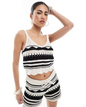 ONLY Crochet Cami Top Co-ord - White