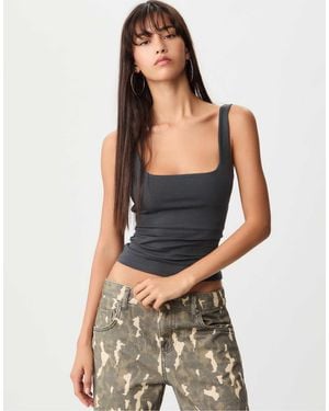 Stradivarius – tanktop - Grau