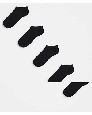 JJ Rebel 5 Pack Trainer Socks - Black
