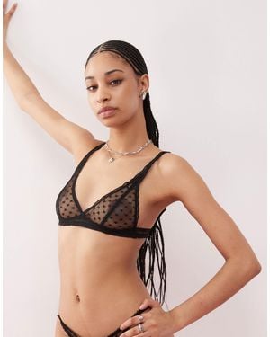 Motel Yandri Heart Lace Soft Bra - Natural