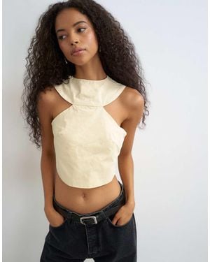 TOPSHOP 90s Cutaway Top - Black