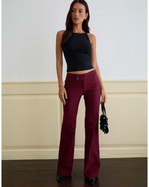 Motel Falita Low Rise Fla Trouser - Red