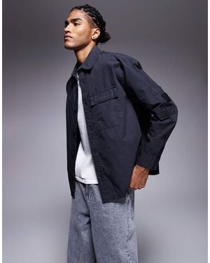 River Island Tech Over Shirt - Blue