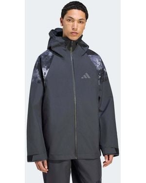 adidas Originals Terrex Xperior Hybrid Primeknit Spray Dye Climaproof+ Jacket - Blue
