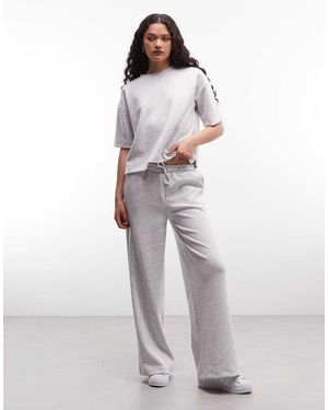 River Island Clean Premium Wide Leg Jogger - Grey