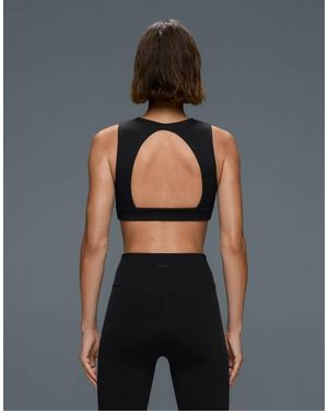 Oysho Medium-support Open-back Evermove Sports Bra - Black