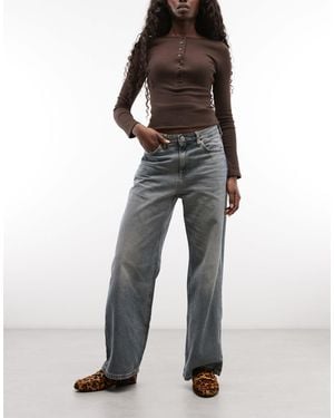 Weekday Missy jeans mit niedriger taille und baggy fit - Blau