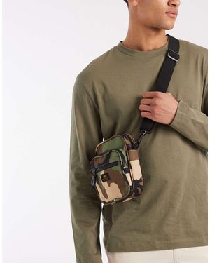 Alpha Industries Borsa Messenger Con Stampa Mimetica - Verde