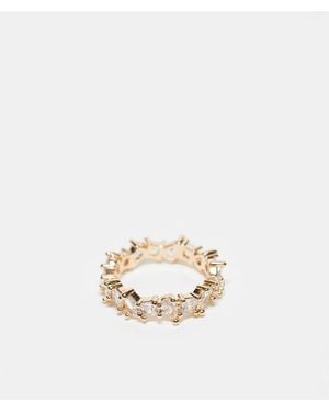 ASOS Ring With Mixed Shape Cubic Zirconia Crystal - Metallic