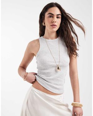 New Look Racer Singlet - White