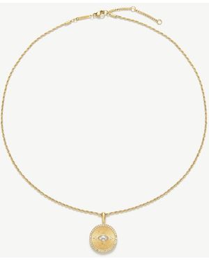 D.Louise Waterproof Evil Eye Talisman Necklace – Tarnish-Free - Natural