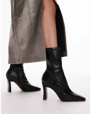TOPSHOP Orry High Heeled Boots With Pointed Toe - Black