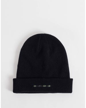 Dime Space Logo Ribbed Knit Beanie - Blue