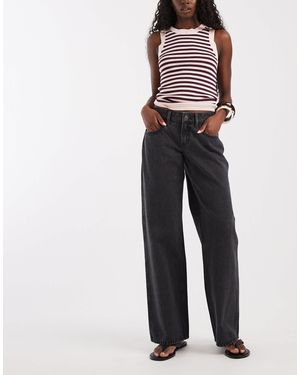 Hollister Wide Leg Low Rise Jeans - Brown