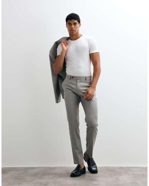 ASOS Slim Washable Wool Blend Suit Trousers - Grey