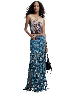 Desigual Denim Pareo Patch - Blue
