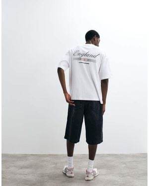 ASOS Oversized Tee With Fifa World Cup England Print - White