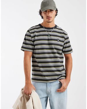 DOUBLE A by WOOD WOOD 100% Cotton Lucas Stripe T-shirt - Grey