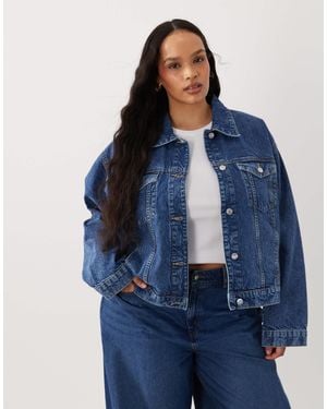 ASOS Asos design curve – oversize-jeansjacke im 90er-stil - Blau
