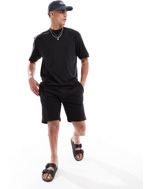 Brave Soul Cotton-blend T-shirt And Shorts Set - Black