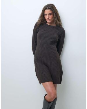 Vero Moda Long Sleeve Knitted Mini Dress - Black
