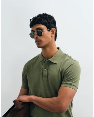 Mango Polo Neck T-shirt - Green