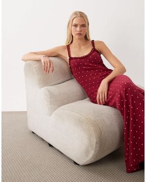 Miss Selfridge Printed Cami Rib Maxi Dress - Multicolor