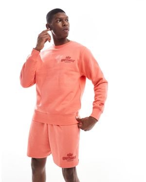 Nike Sportswear Logo Sweatshirt - Red