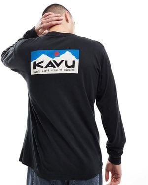 Kavu Klear Above Etch Art Long Sleeve T-Shirt - Blue