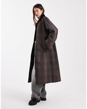 ONLY Cord Collar Longline Barn Jacket - Blue