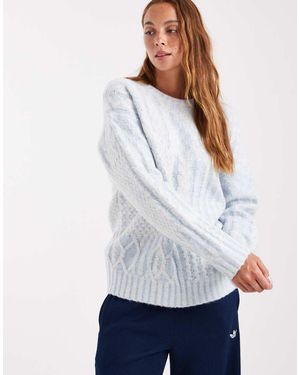 Cotton On Jersey Azul Pálido Con Cuello Redondo Luxe De - Blanco
