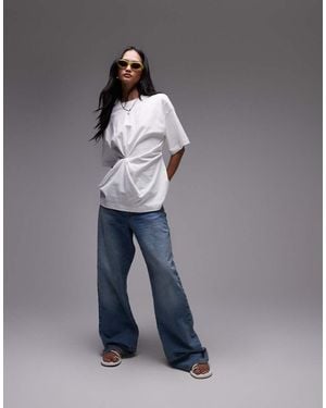 & Other Stories T-Shirt With Ruche Detail - Blue