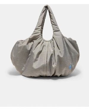 Stradivarius Borsa Maxi Trapuntata Azzurro Cielo - Grigio