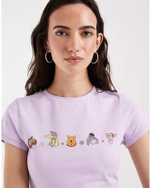 ASOS Disney Baby Tee Con Stampa Winnie The Pooh Lilla - Viola