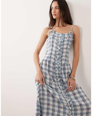 Brave Soul Strappy Maxi Dress - Blue