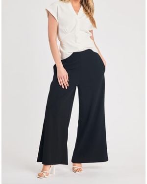 French Connection Crepe Wide Leg Trousers - Blue