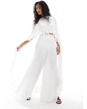TFNC London – hose aus chiffon - Weiß