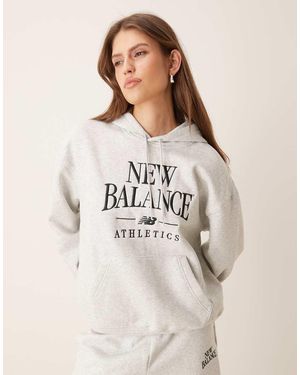 New Balance Trackside Fleece Hoodie - Natural