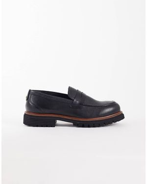 ASOS Penny Loafer With Cleated Sole - Blue
