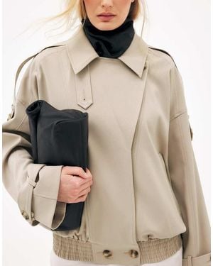 NA-KD Bomber Trenchcoat - Natural