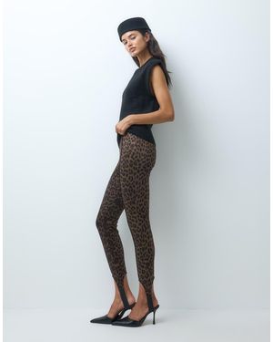 ASOS Legging Met Stijgbeugeldetail En Luipaardprint - Blauw