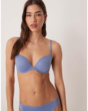 Calvin Klein Perfectly Fit Push Up Plunge Bra - Blue