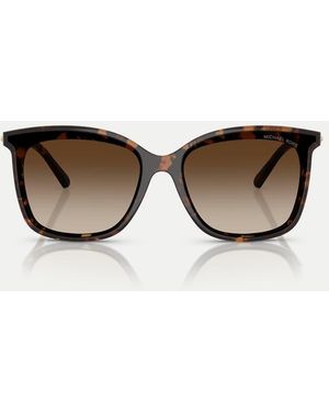 Michael Kors Gafas De Sol Cuadradas Con Lentes Grises En-Marrón