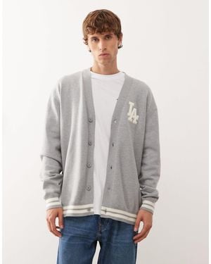 KTZ La Dodgers Knitted Cardigan - Grey