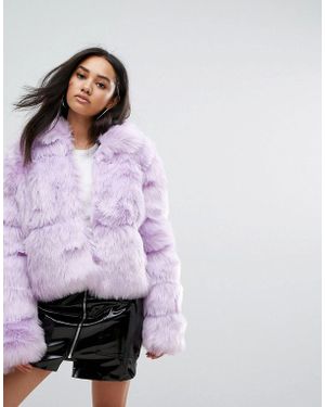 Missguided pink fur coat online